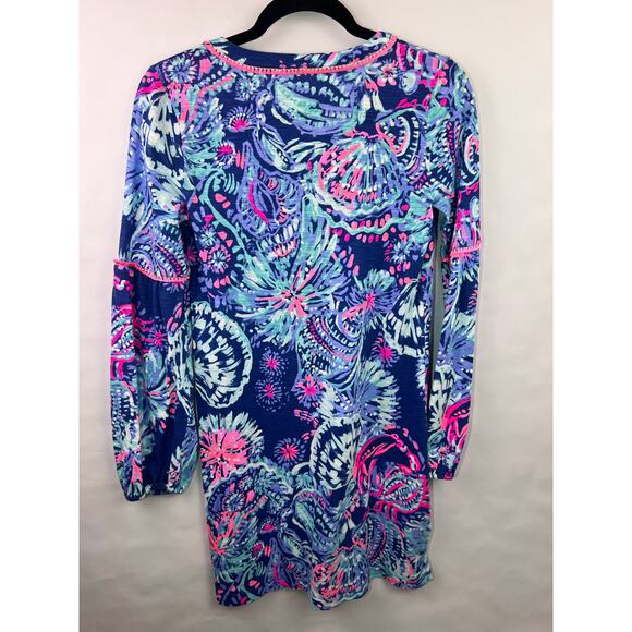 Lilly Pulitzer Joy Tunic Dress, Multicolor Seashell Coastal Print, Cotton Modal - Picture 3 of 16